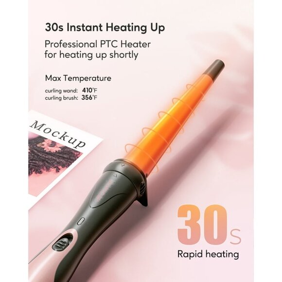 Professional 5-in-1 Curling Iron and Hot Air Brush Set - Picture 3 of 7